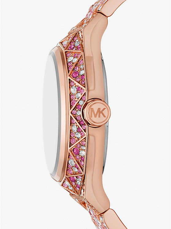 Limited-Edition Oversized Raquel Pavé Rose Gold-Tone Watch image number 1