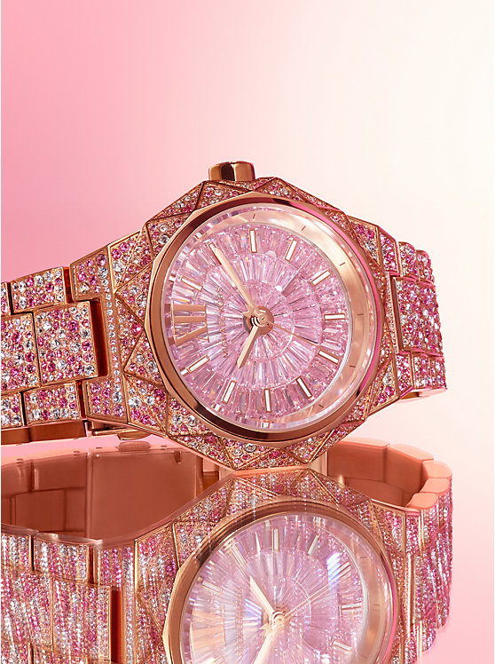Limited-Edition Oversized Raquel Pavé Rose Gold-Tone Watch image number 7