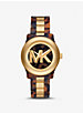 Runway Gold-Tone and Tortoiseshell Acetate Watch image number 0