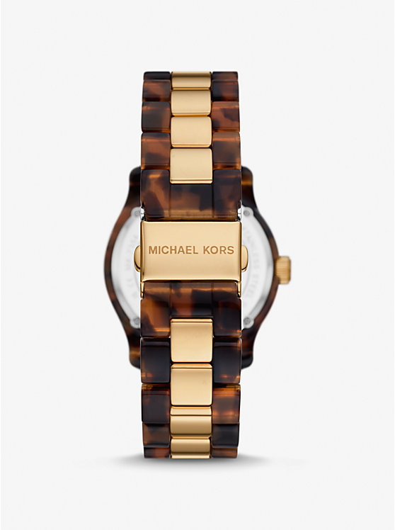 Runway Gold-Tone and Tortoiseshell Acetate Watch image number 2