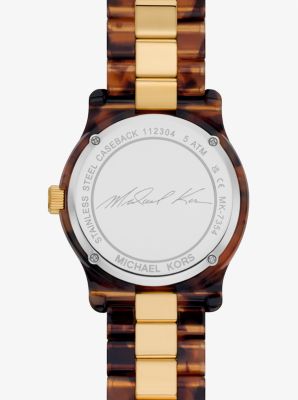 Michael kors rose discount gold and tortoiseshell watch