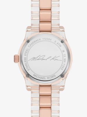 Runway Pavé and Watch Kors Acetate Michael Rose | Gold-Tone