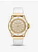 Oversized Slim Everest Pavé Gold-Tone and Embossed Silicone Watch image number 0