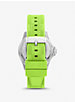 Oversized Slim Everest Pavé Silver-Tone and Embossed Silicone Watch image number 2