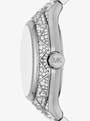 PRIDE Limited Edition Oversized Raquel Rainbow Pave Silver Tone Watch Michael Kors Canada