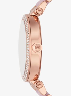 Parker Pavé Rose Gold-Tone and Acetate Watch | Michael Kors