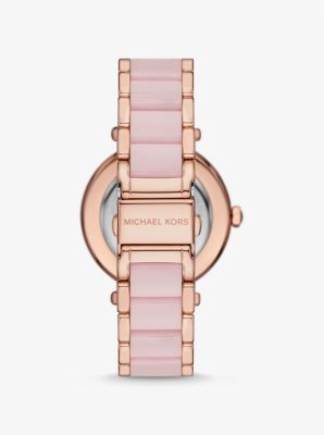 Parker Pavé Rose Gold-Tone and Acetate Watch | Michael Kors