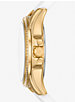 Mini Pilot Pavé Gold-Tone and Logo Silicone Watch image number 1