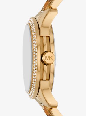 Runway Pavé Gold-Tone and Tiger's Eye Watch | Michael Kors