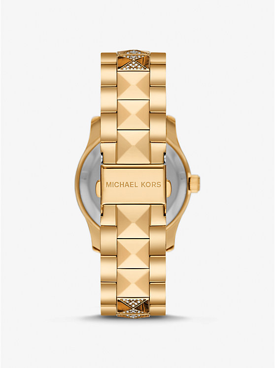Runway Pavé Gold-Tone and Tiger's Eye Watch image number 2