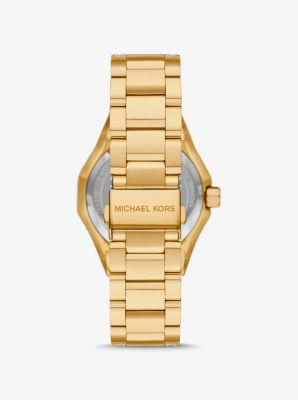 Michael kors ritz pave gold hot sale tone watch