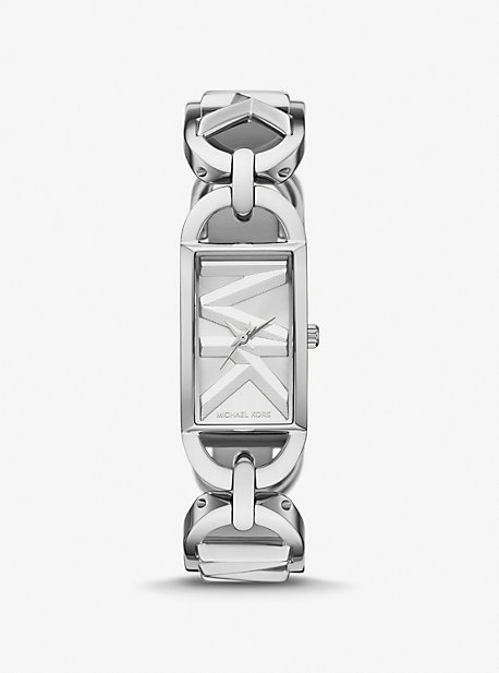 Michael Kors Mini Empire Silver-tone Watch In Grey