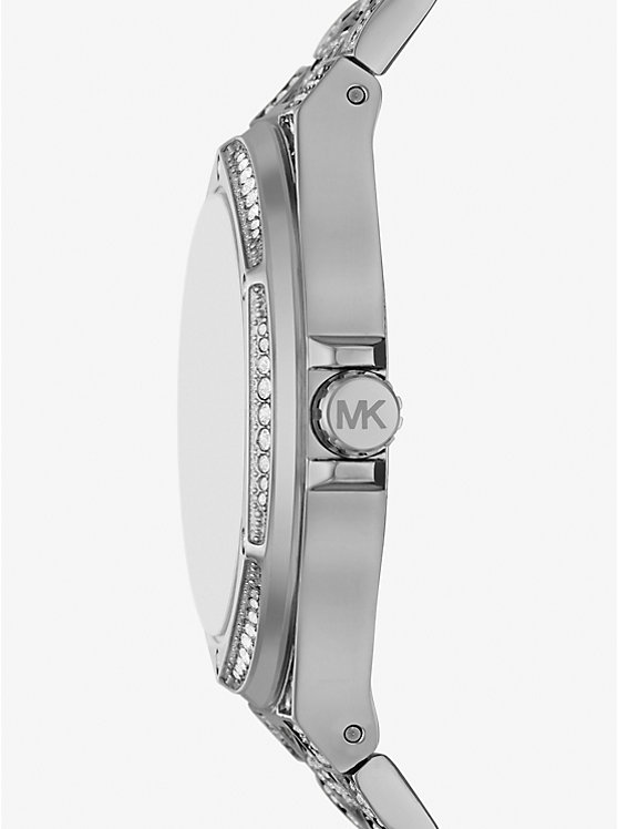 Oversized Lennox Animal Pavé Silver-Tone Watch image number 1