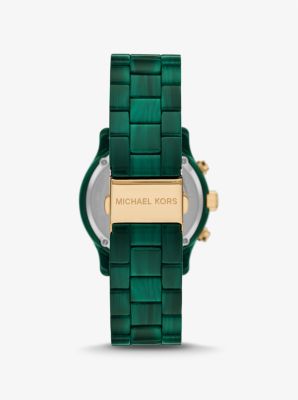 Runway Pavé Gold-Tone and Acetate Watch | Michael Kors