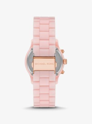 Runway Pavé Rose Gold-Tone and Blush Acetate Watch image number 2