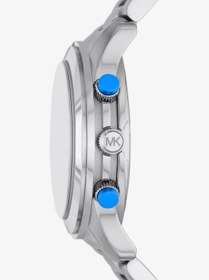 Watch Hunger Stop Oversized Runway Silver-Tone Watch | Michael 