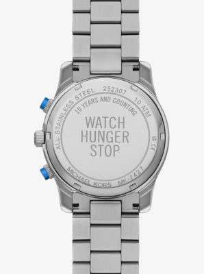 Montre Runway Watch Hunger Stop argentée surdimensionnée image number 3