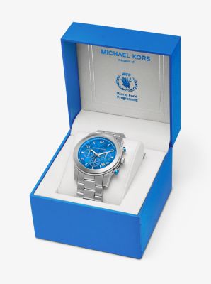 Montre Runway Watch Hunger Stop argentée surdimensionnée image number 4