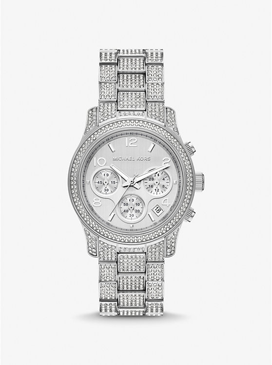 Runway Pavé Silver-Tone Watch image number 0