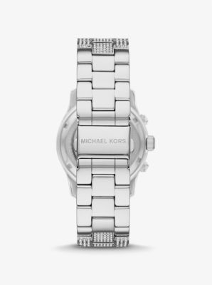 Horloge Runway, zilverkleurig met siersteentjes image number 2