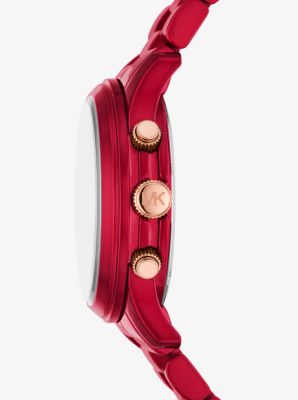 Michael kors best sale red face watch