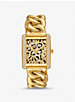 Mini Emery Animal Pavé Gold-Tone Curb Link Watch image number 0