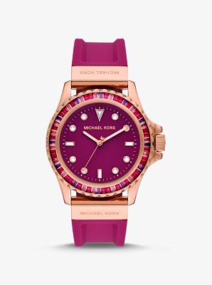 Michael kors pink discount watch