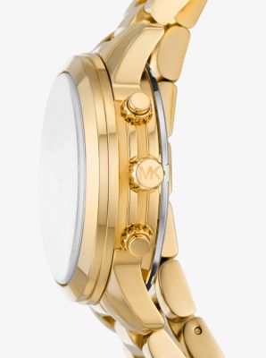 Runway 18K Gold-Plated Stainless Steel Triple Wrap Watch