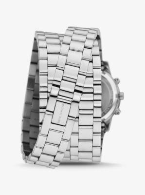 Runway Rhodium-Plated Stainless Steel Triple Wrap Watch image number 2