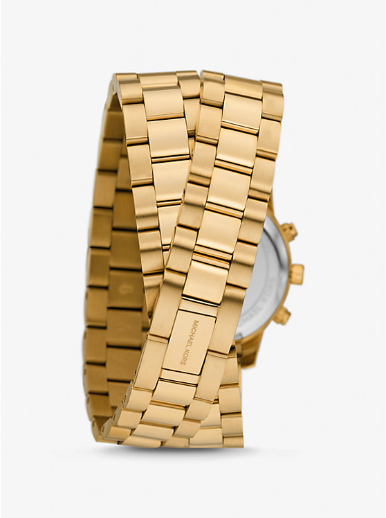 Runway Gold-Tone Wrap Watch image number 2