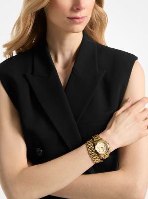 Runway Gold-Tone Wrap Watch image number 4