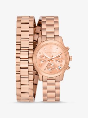 Montre enveloppante Runway de ton or rose image number 0