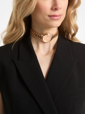 Runway Rose Gold-Tone Wrap Watch