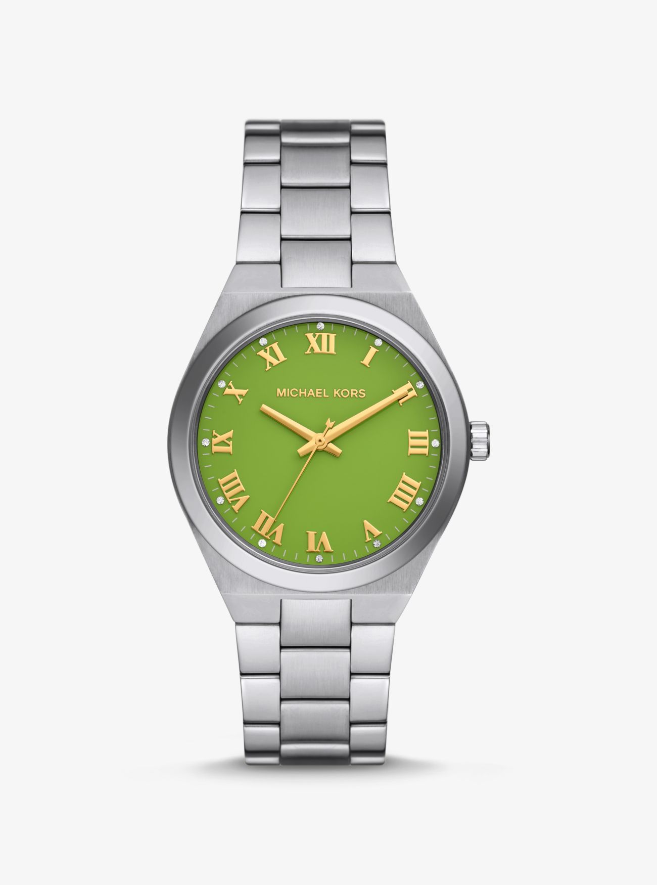 MK Lennox Silver-Tone Watch - Green - Michael Kors
