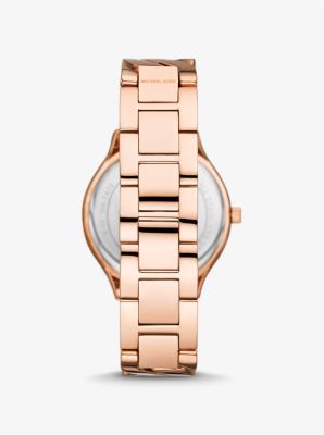 Slim Runway Rose Gold-Tone Curb-Link Watch image number 2