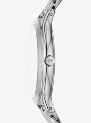 Slim Runway Silver-Tone Curb-Link Watch