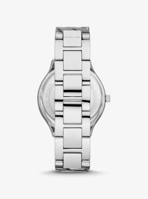 Slim Runway Silver-Tone Curb-Link Watch