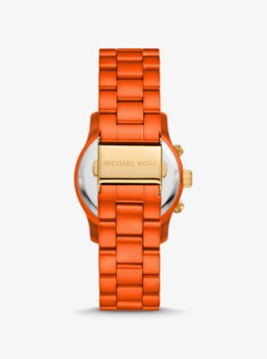 Orange michael best sale kors watch