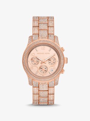 Runway Pavé Rose Gold-Tone Watch image number 0