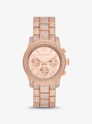 Mk runway watch clearance rose gold