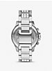 Limited-Edition Oversized Sage Pavé Silver-Tone Watch image number 3