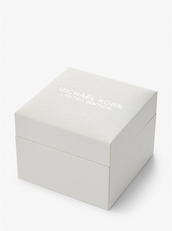 Limited-Edition Oversized Sage Pavé Silver-Tone Watch Limited-Edition Oversized Sage Pavé Silver-Tone Watch
