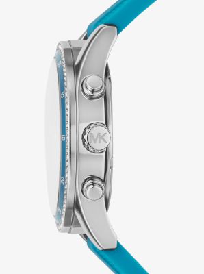 Oversized Hadyn Pavé Silver-Tone Watch