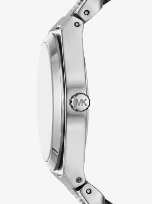 Lennox Pavé Silver-Tone Curb-Link Watch