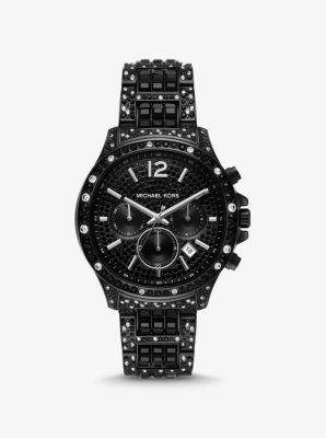 Michael kors black on black watch best sale