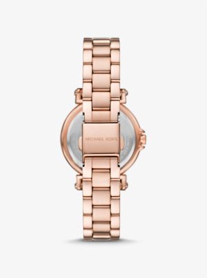 Reloj Maren mini en tono dorado rosa con incrustaciones image number 2