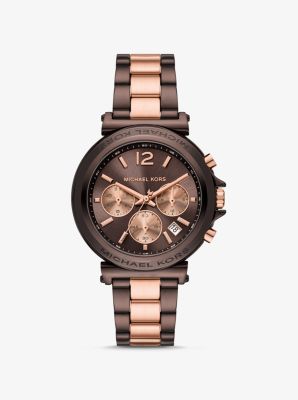 Michael kors ladies watches two tone best sale