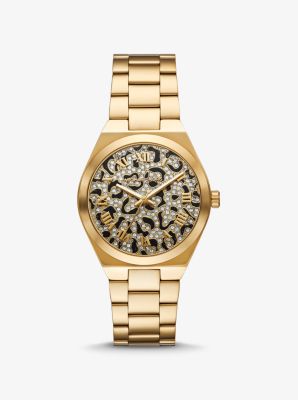 Lennox Animal Pavé Gold-Tone Watch image number 0