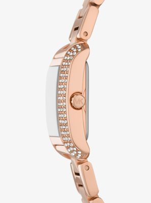 Mini Emery Pavé Rose Gold-Tone Watch and Bracelet Gift Set