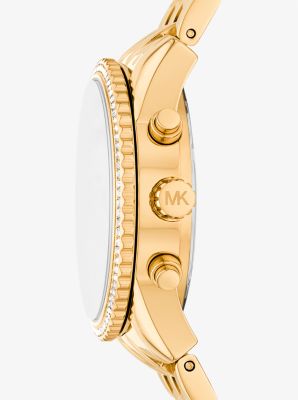 Mini Ritz Pavé Gold-Tone Watch image number 1